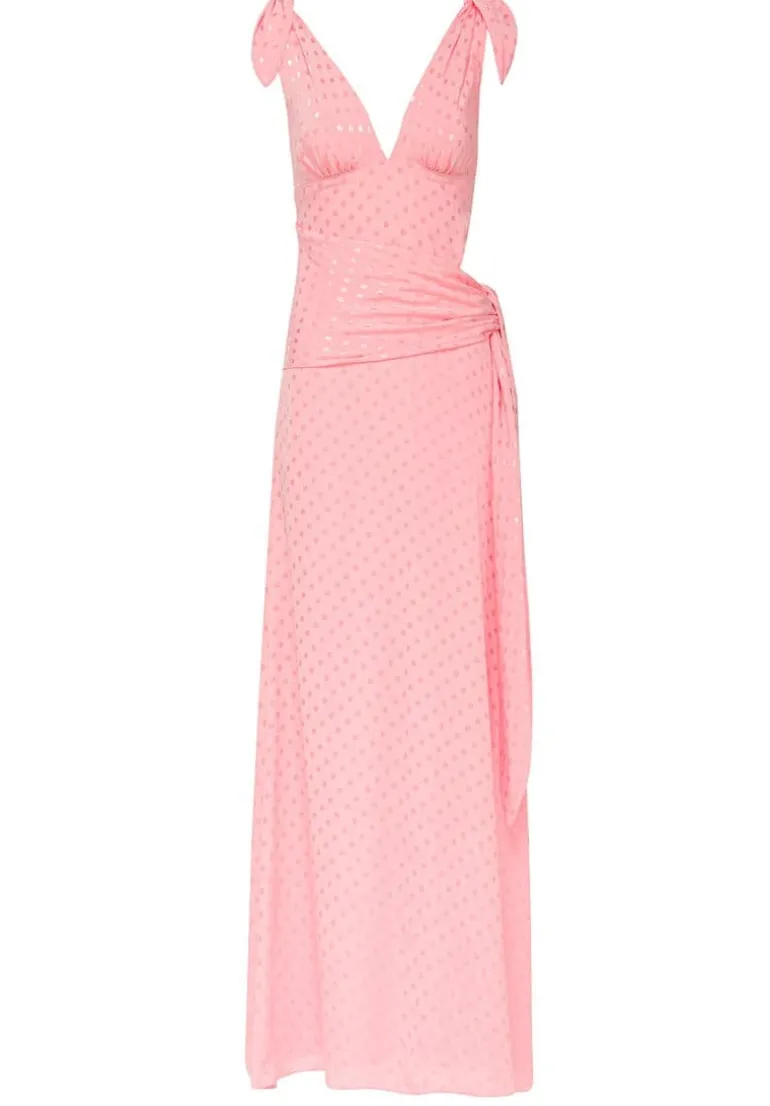 Dresses<CULT MIA TIE-DETAILED MAXI DRESS Rose