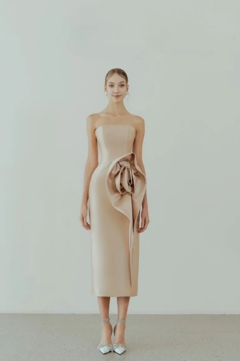 Dresses | Midi Dresses<CULT MIA ROSIE PENCIL MIDI DRESS Gold