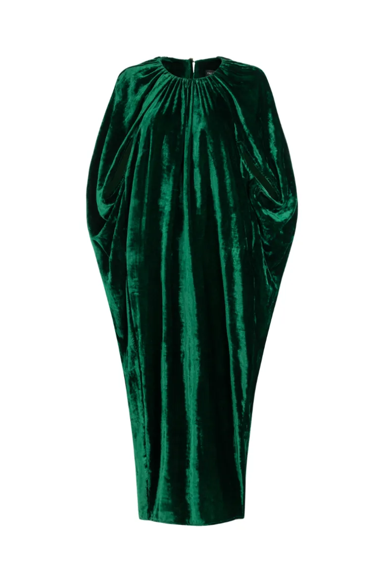 Dresses | Midi Dresses<CULT MIA ROUND NECK BATWING SLEEVES MIDI DRESS Dark Green