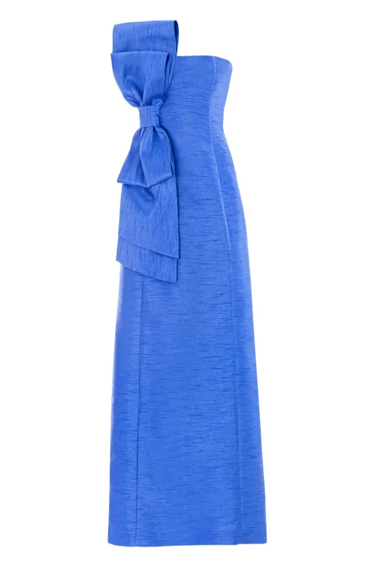 Dresses | Gowns<CULT MIA SHANTUNG BOW GOWN Royal Blue