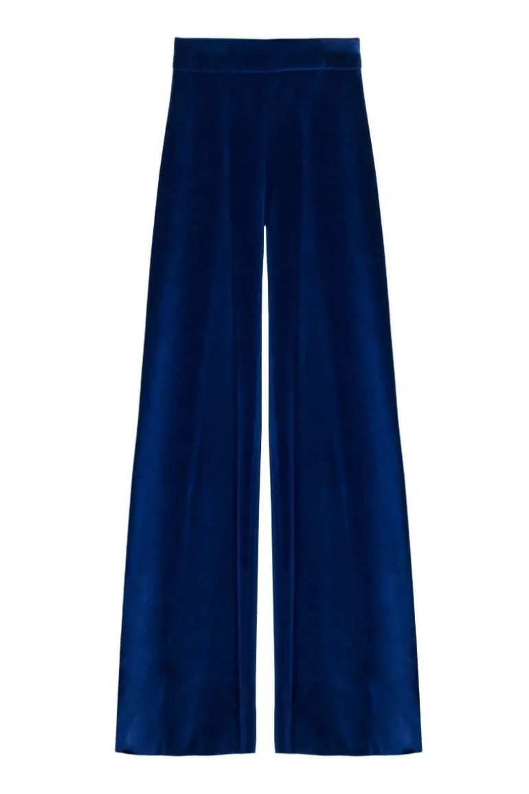 Pants<CULT MIA VELVET CARYL SUIT PANTS Royal blue
