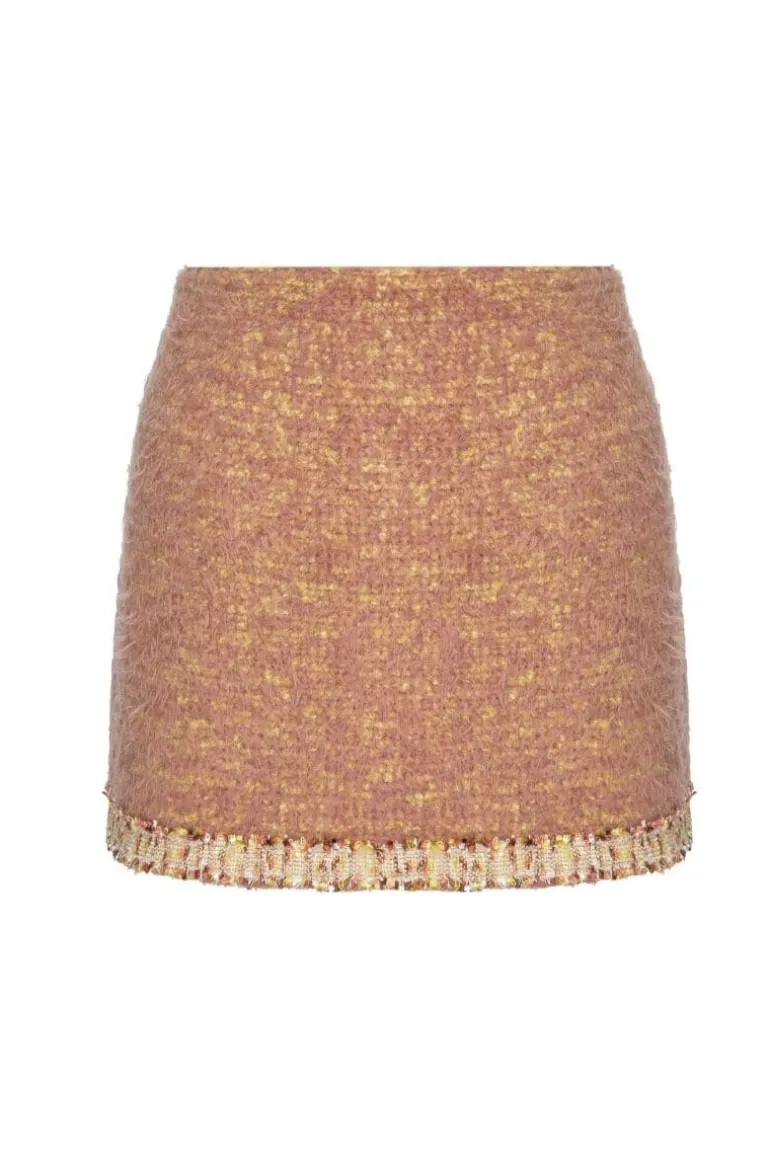 Skirts<CULT MIA ROZANY KNITTED MINI SKIRT Beige