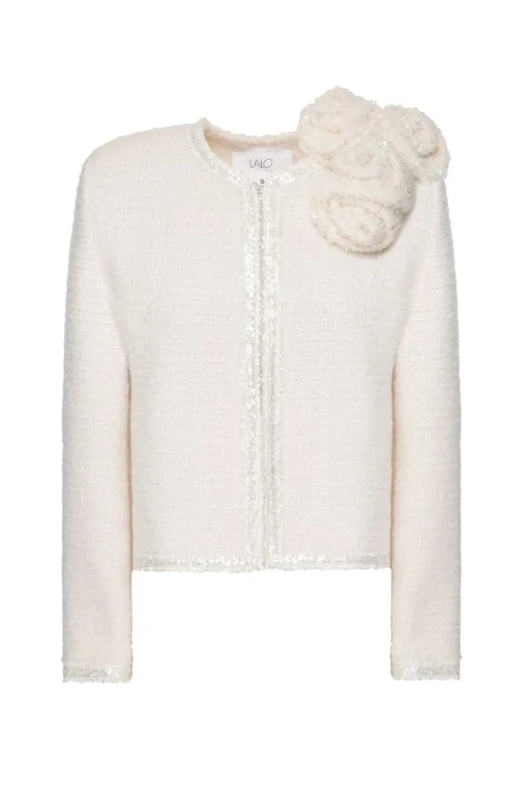 Jackets<CULT MIA ROZANY KNITTED JACKET Cream
