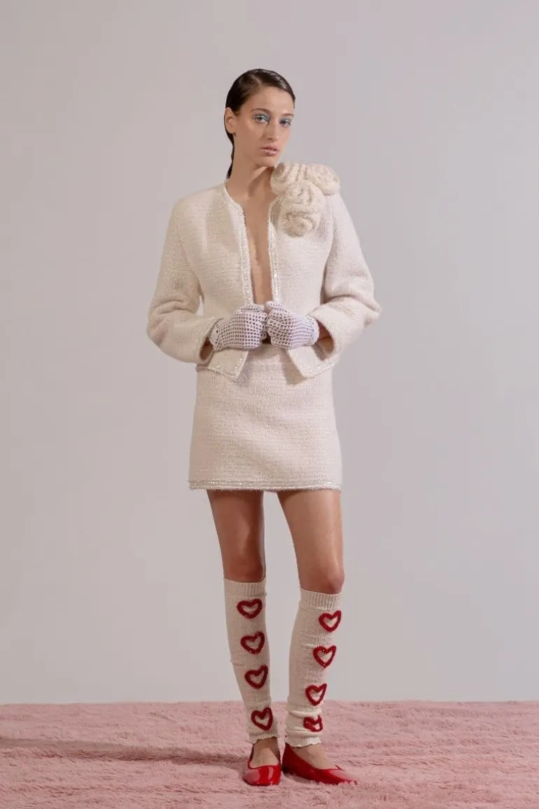 Jackets<CULT MIA ROZANY KNITTED JACKET Cream