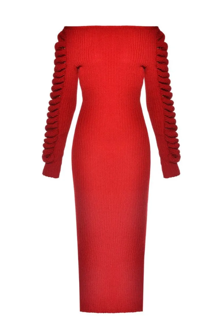 Dresses | Midi Dresses<CULT MIA KNITTED MIDI DRESS Ruby