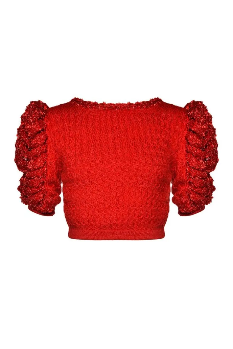 Tops<CULT MIA KNITTED TOP Ruby