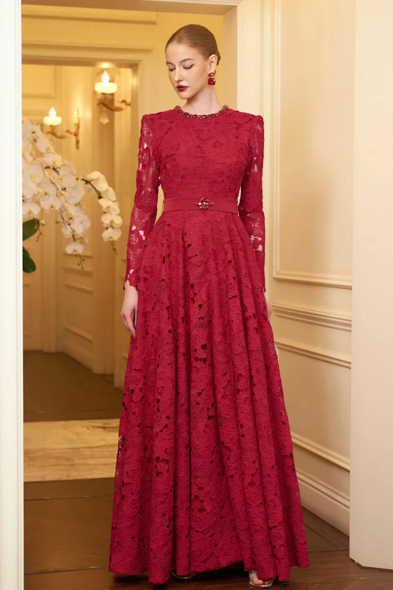 Dresses | Gowns<CULT MIA RUBY SEMI-CIRCULAR BALL GOWN Red