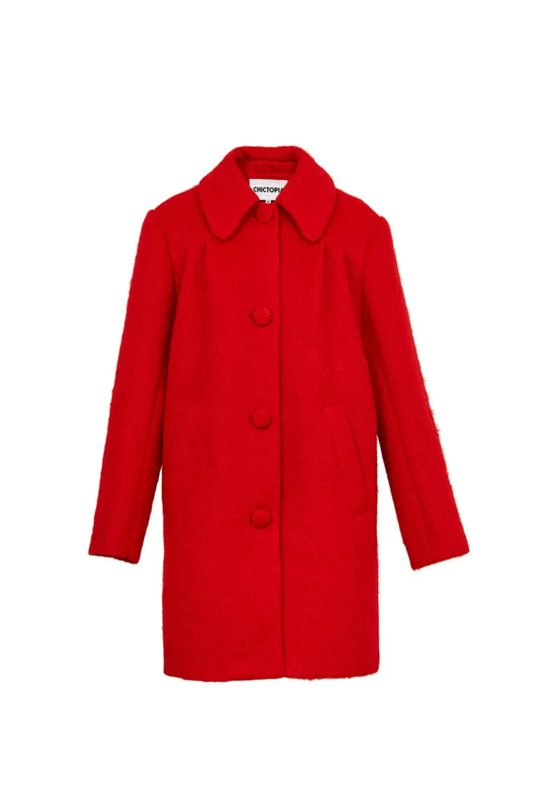 Coats<CULT MIA RUBY WOOL COAT Red