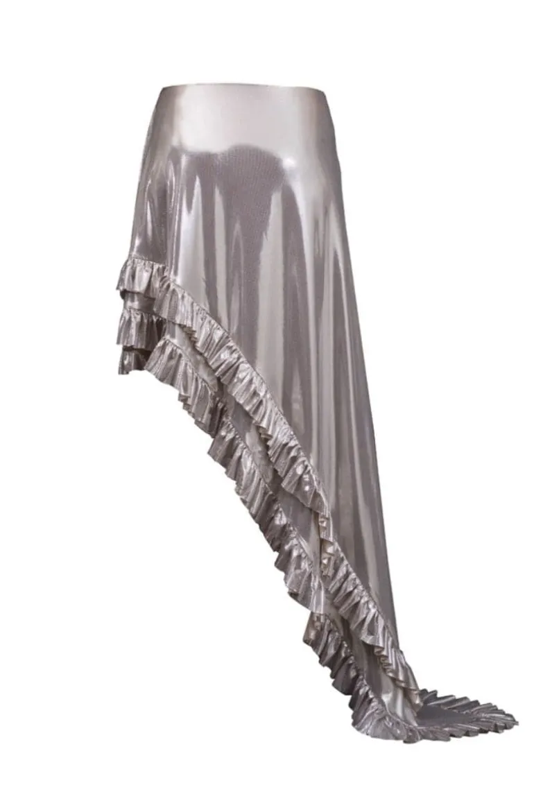 Skirts<CULT MIA RUSHED GOLDEN MIDI SKIRT Pale gold