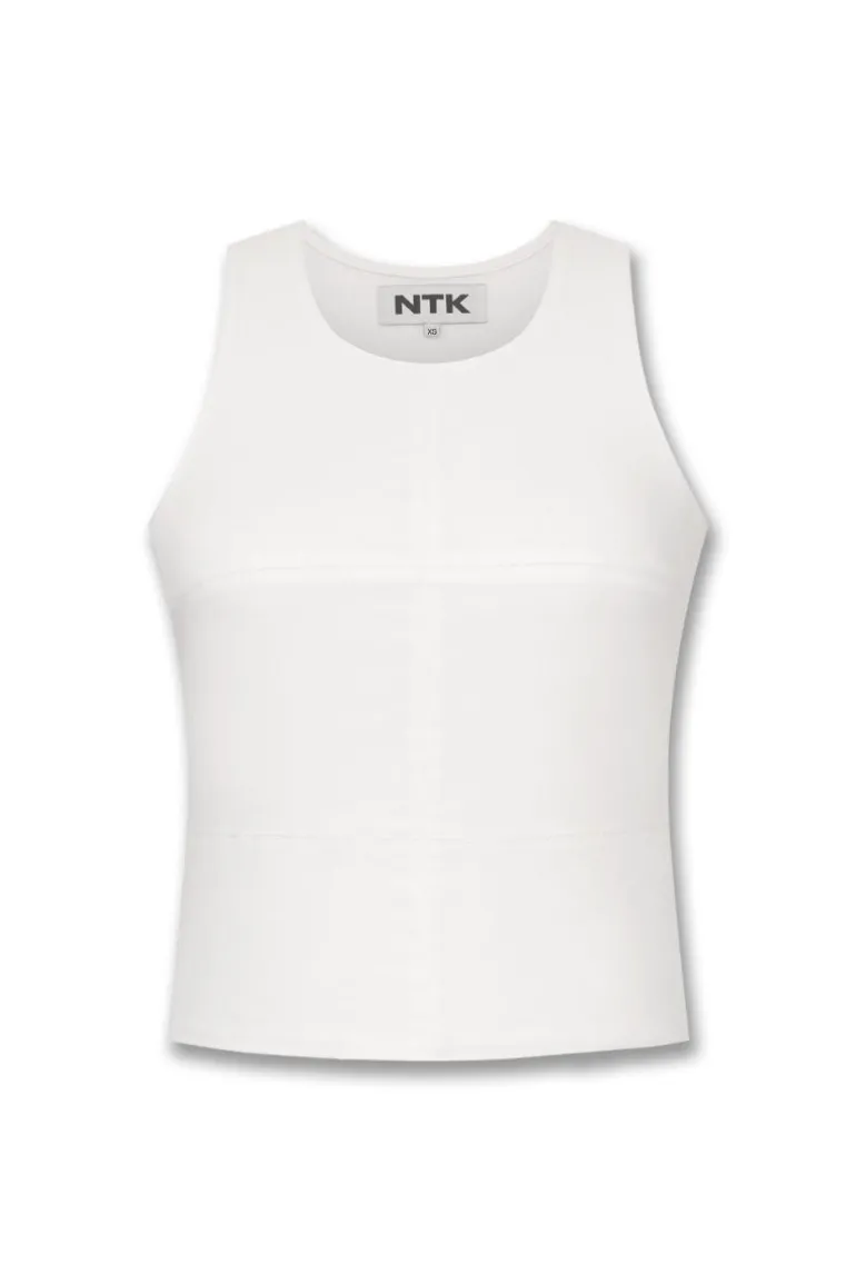 Tops<CULT MIA SADIE WHITE DENIM TANK White St.