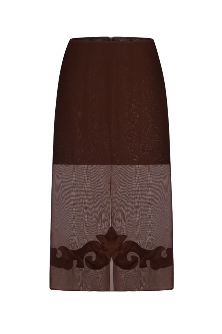 Skirts<CULT MIA SANDRYK SKIRT IN Brown
