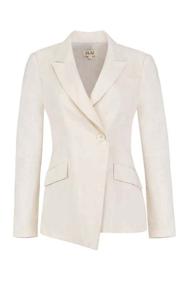 Blazers<CULT MIA TAILORED ASYMMETRIC BLAZER Sandy Beige