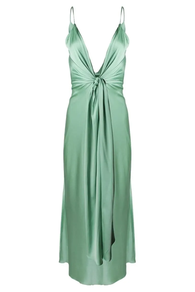 Dresses<CULT MIA SANTA CRUZ WRAP AROUND MAXI DRESS Lake Green