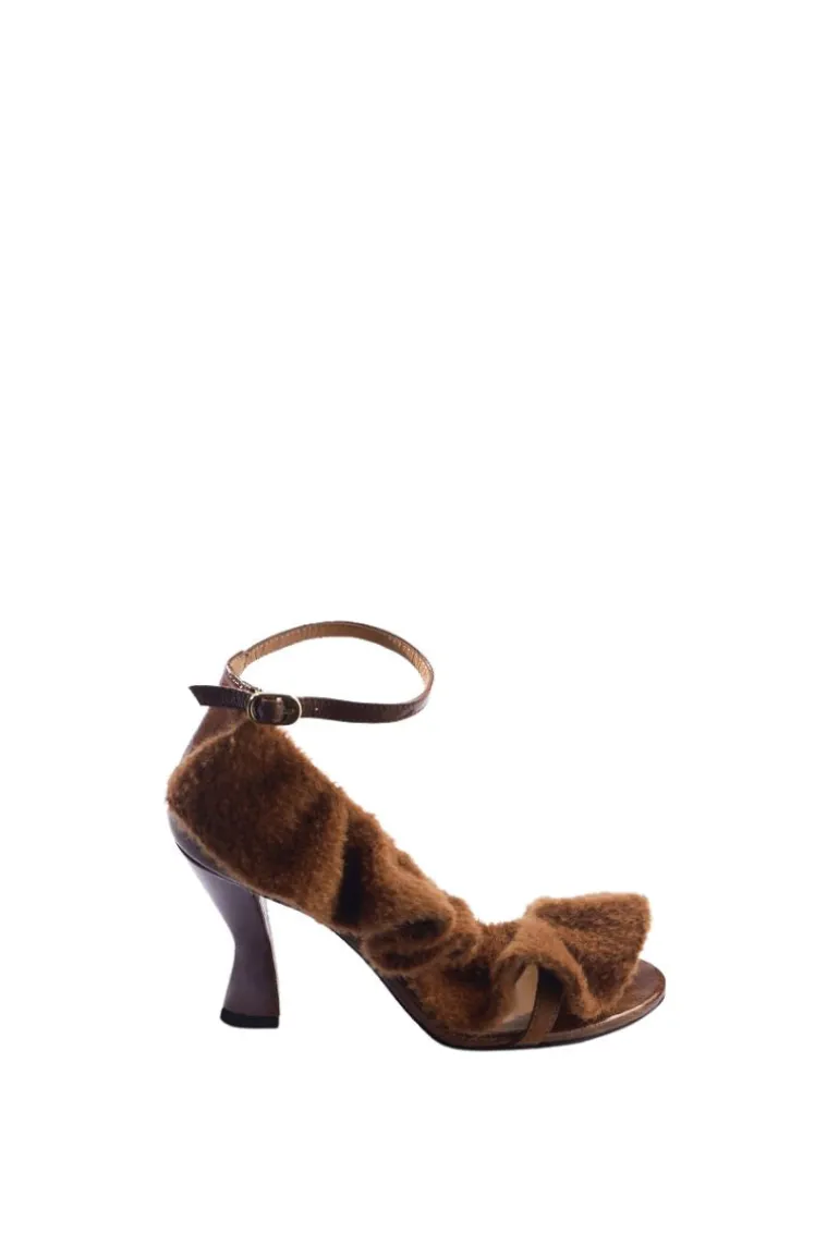 Heels<CULT MIA SARBELLA RUFFLE HEELS Caramel