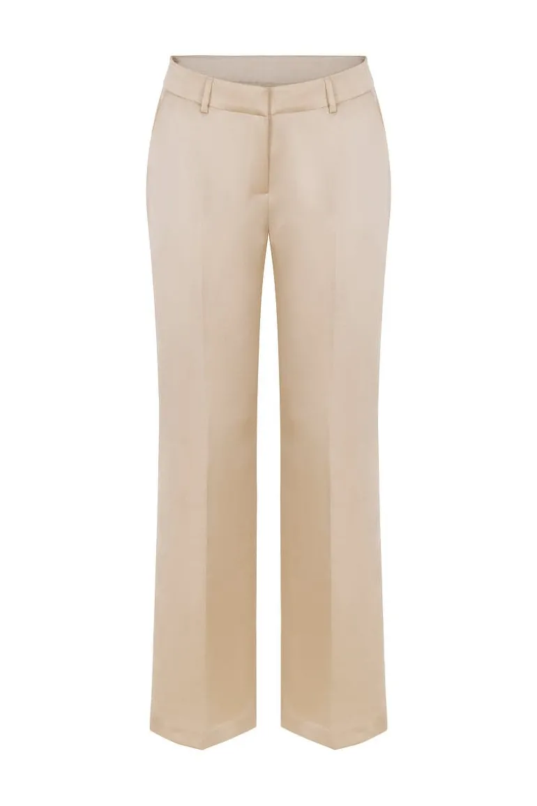 Pants<CULT MIA SATIN BOYFRIEND PANTS Champagne