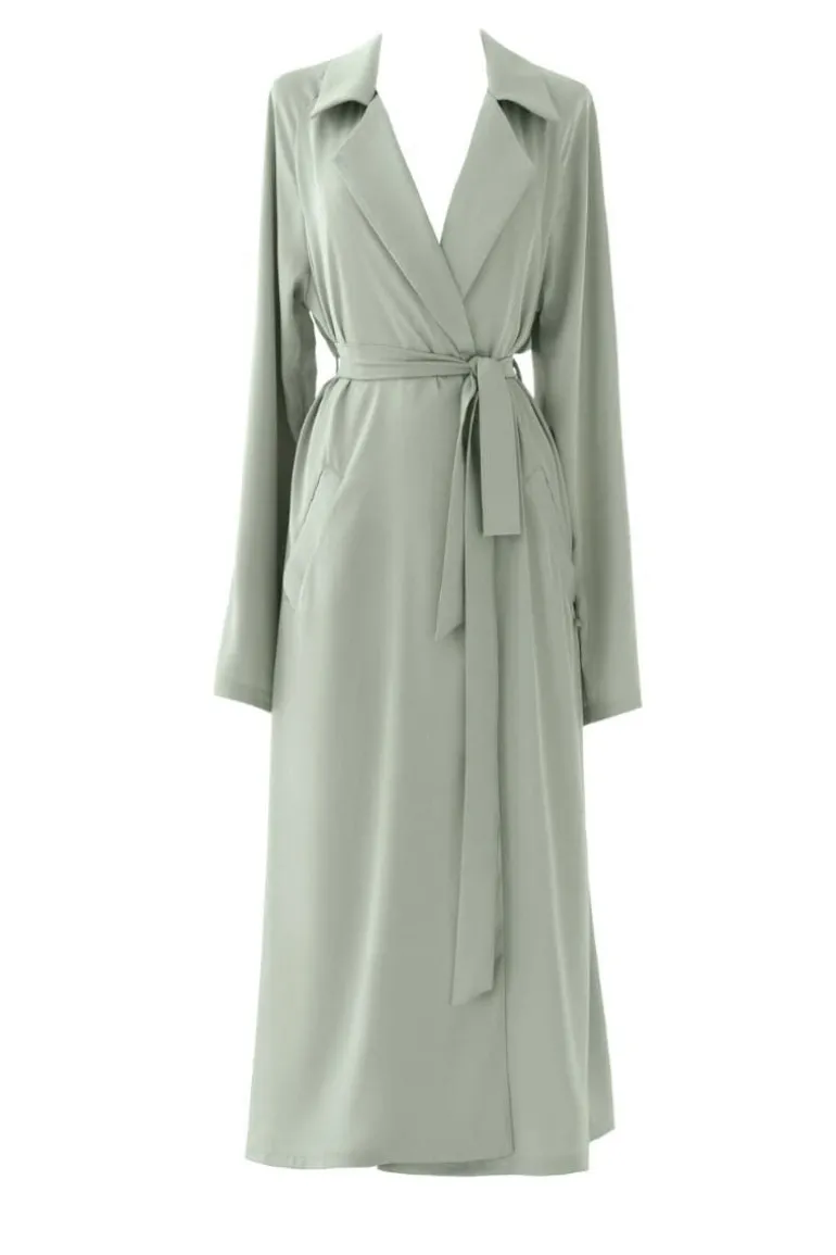 Jackets<CULT MIA SATIN LONG JACKET Mint