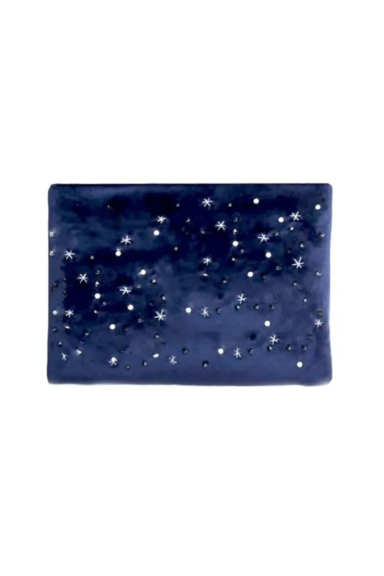 Clutch Bags<CULT MIA SAY MY NAME CUSTOMIZED VELVET POUCH Royal Blue