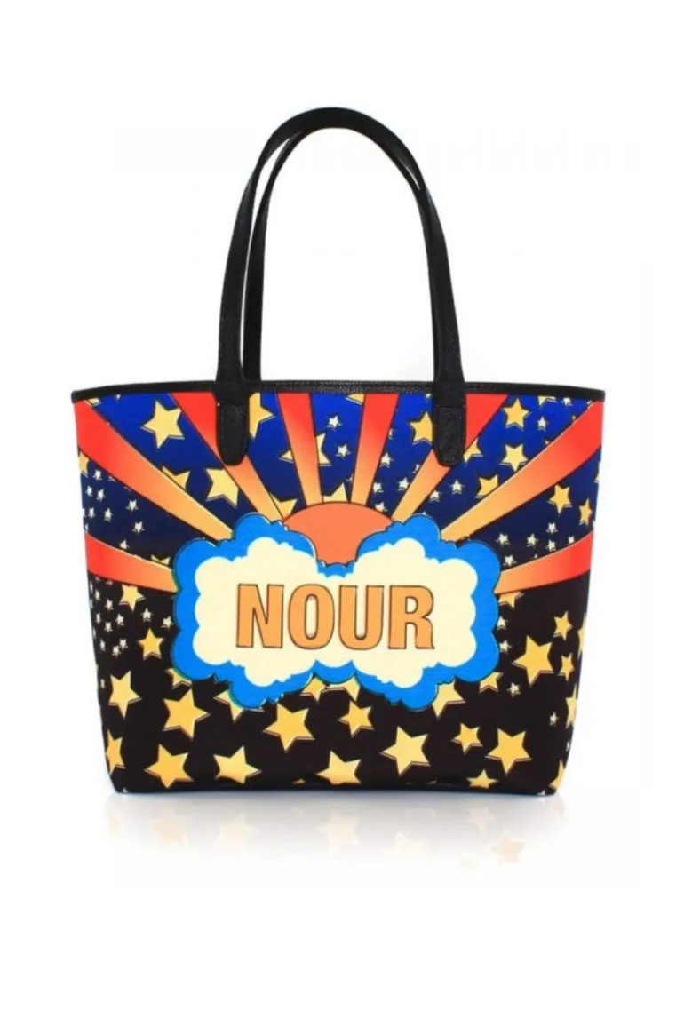 Shoulder Bags<CULT MIA SAY MY NAME LUCKY TOTE BAG Multicolor