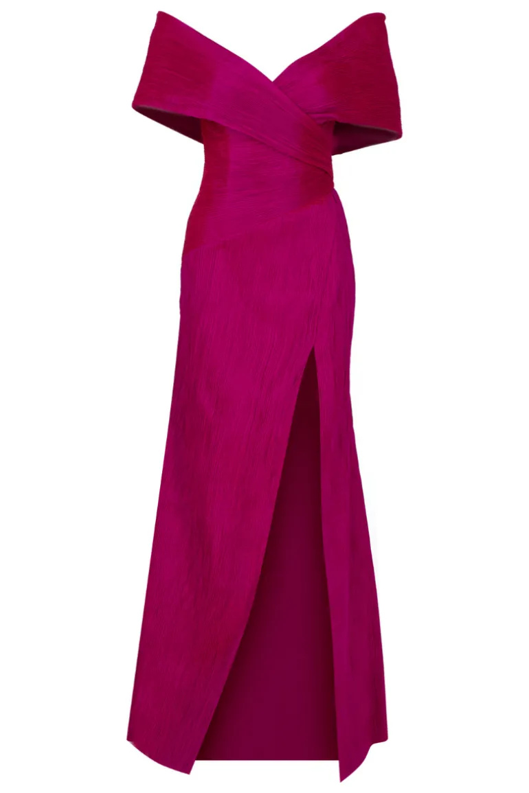 Dresses | Gowns<CULT MIA SCARLET TAFFETTA SHEATH GOWN Fuchsia