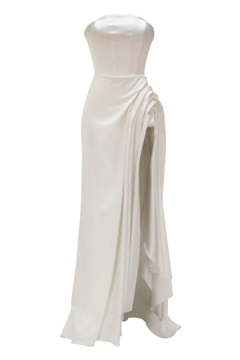 Dresses | Gowns<CULT MIA SCULPTURAL CORSET GOWN Creamy White