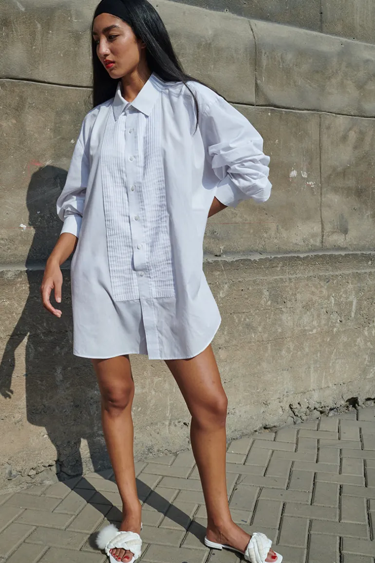 Flats<CULT MIA SELERA SQUARE SLIDERS White