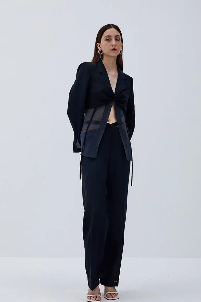 Jackets<CULT MIA SEMI TRANSPARENT JACKET Black