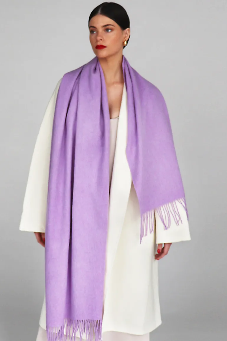 Scarves<CULT MIA SERENE LAMBSWOOL SHAWL IN Mauve