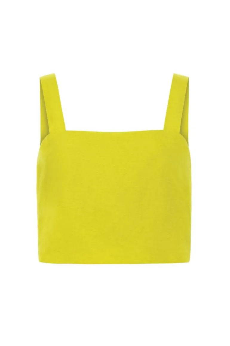 Tops<CULT MIA SERENGETI CROP TOP Citron