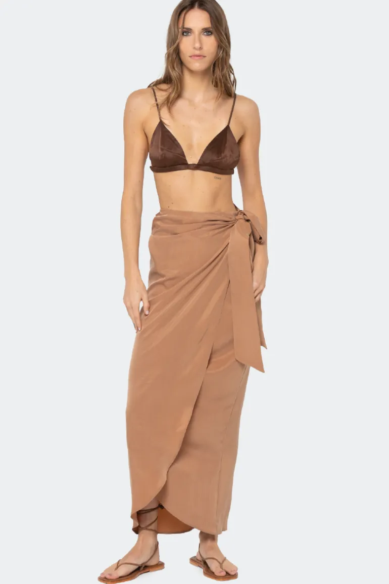 Skirts<CULT MIA SERENGETI WRAP SKIRT Mocha