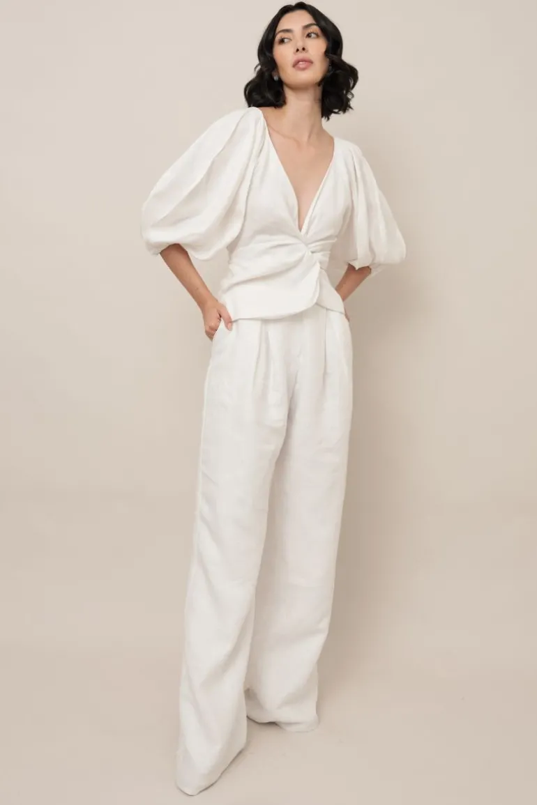 Pants<CULT MIA SERENO PANTS White & Natural
