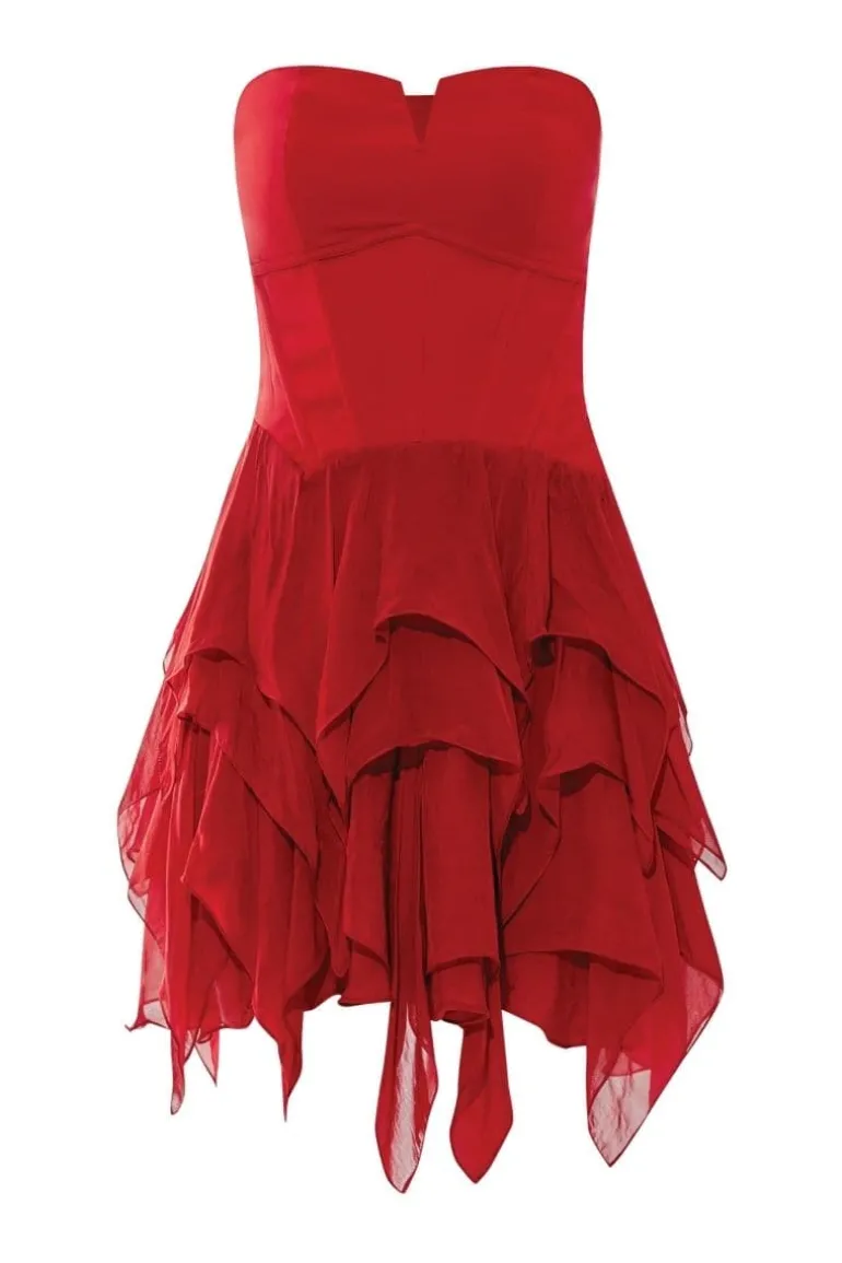 Dresses | Mini Dresses<CULT MIA SHELLEY CORSET MINI DRESS Red