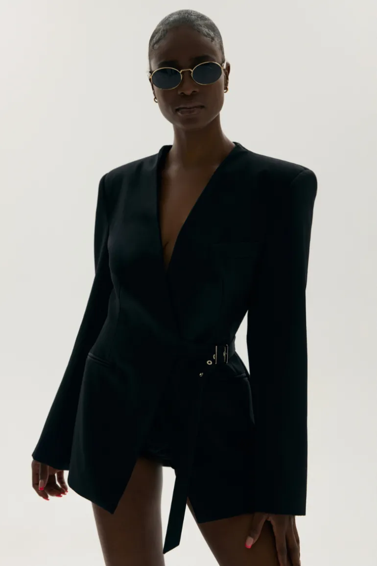 Blazers<CULT MIA SIENA FITTED BLAZER Black