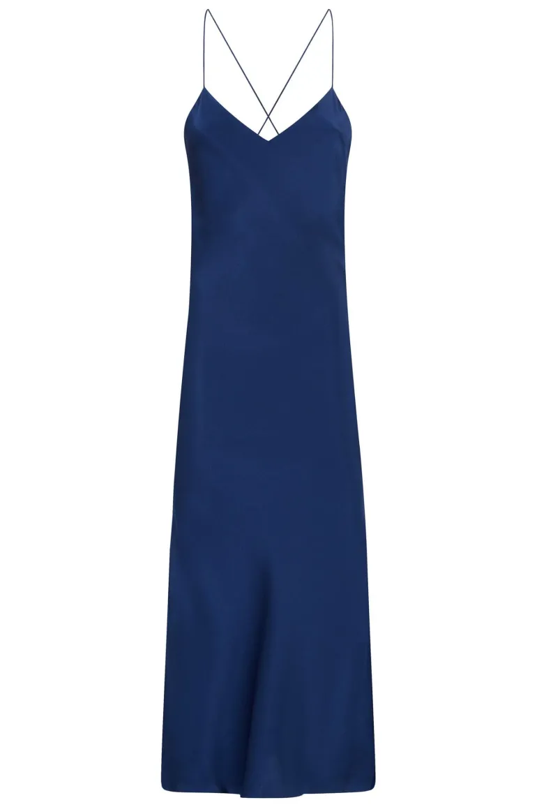 Dresses | Midi Dresses<CULT MIA SILK MIDI SLIP DRESS Sapphire