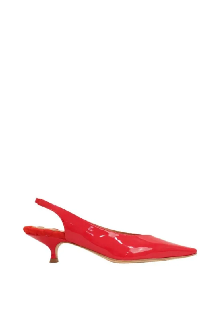 Heels<CULT MIA SILVANA SLINGBCK PUMPS Red Patent-Effect