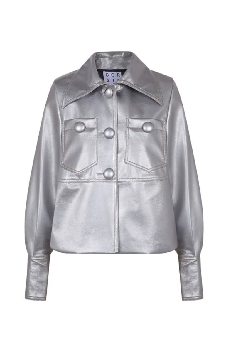 Jackets<CULT MIA AISTE VEGAN LEATHER JACKET Silver
