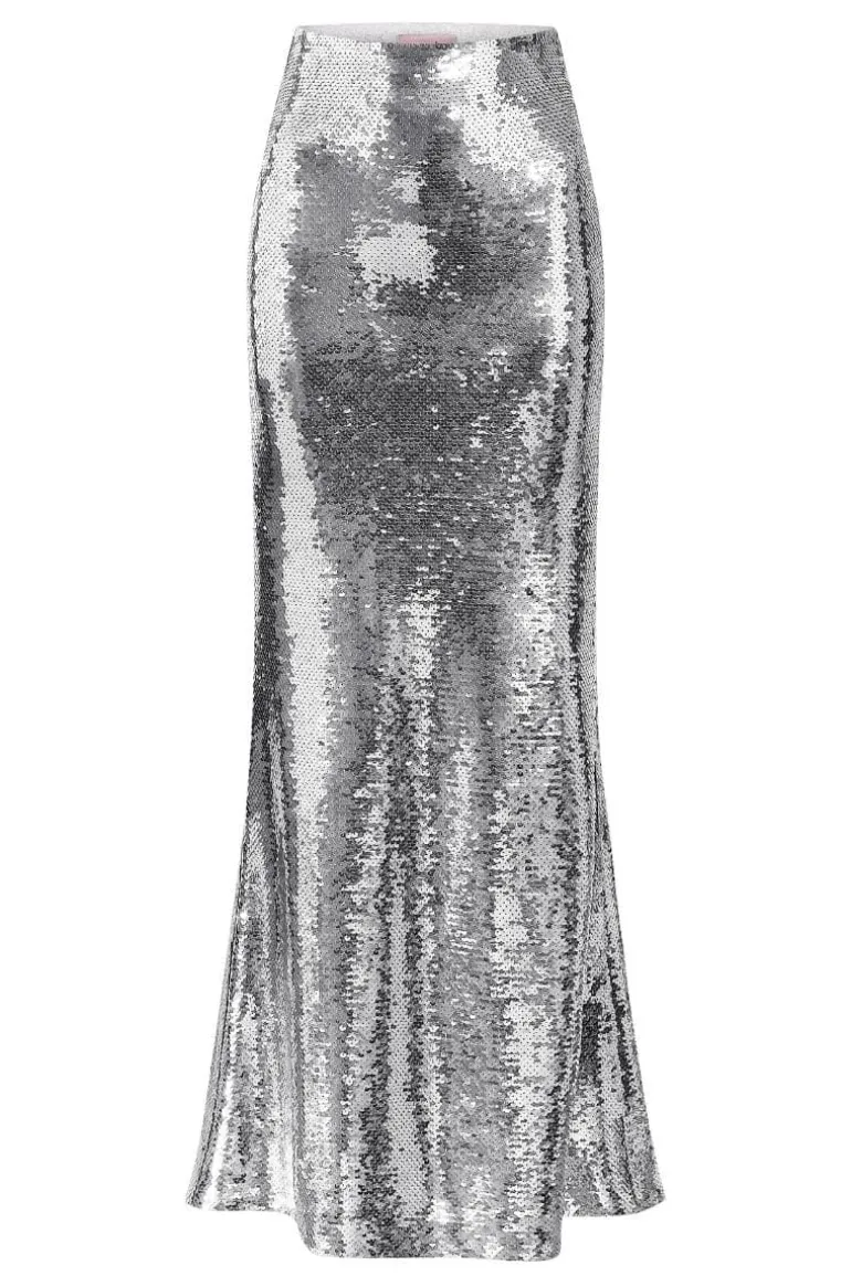 Skirts<CULT MIA ARIELLE MAXI SKIRT Silver