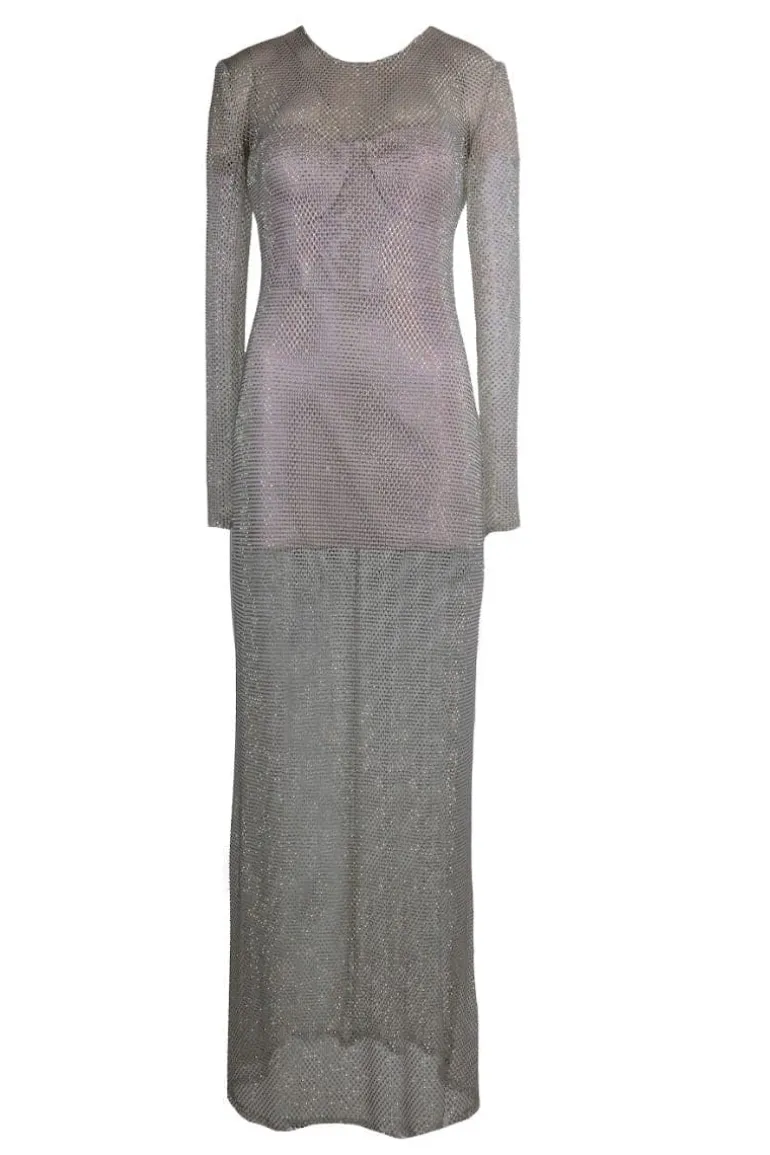 Dresses | Midi Dresses<CULT MIA SILVER DIAMOND CORSET MIDI DRESS White/Silver