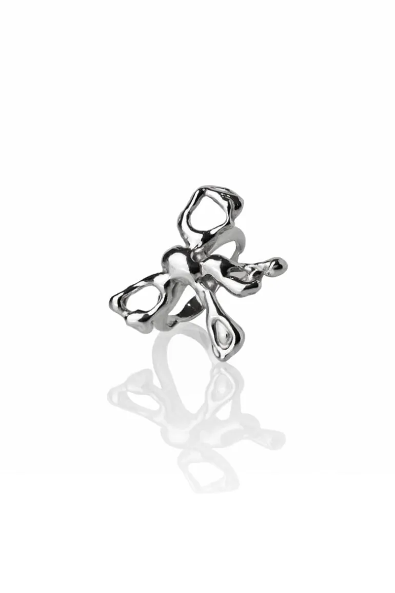 Rings<CULT MIA LIQUIFIED BOW RING Silver