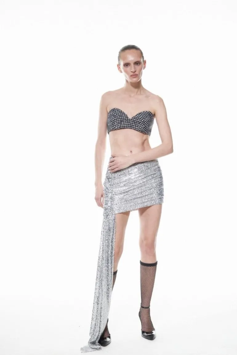 Skirts<CULT MIA LIVIA MINI SKIRT Silver