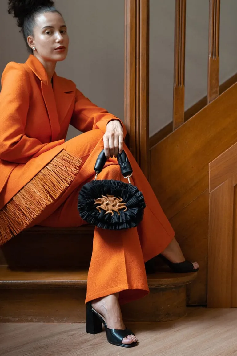 Clutch Bags<CULT MIA SIMETRIS PLISSÉ NOIR CLUTCH Black