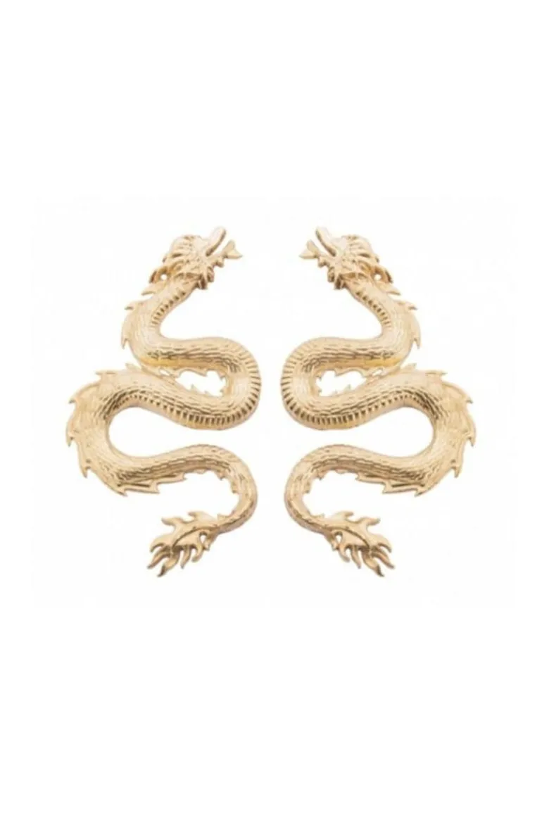 Earrings<CULT MIA SMALL DRAGON EARRINGS Gold-plated