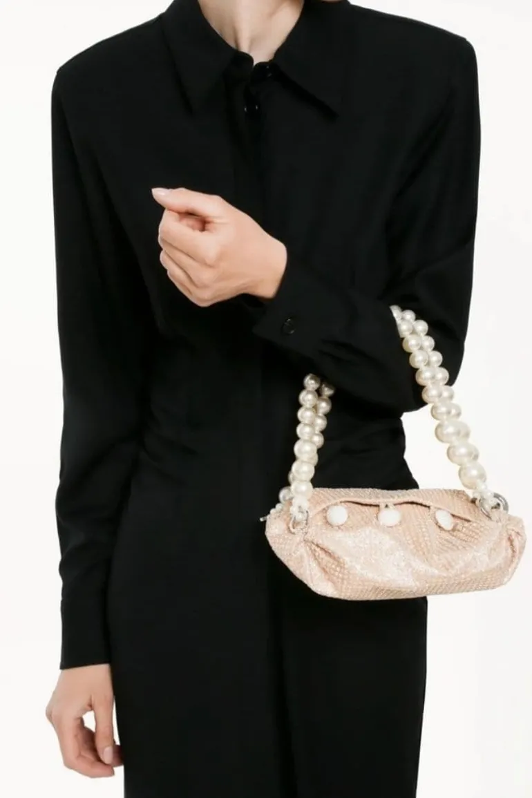 Shoulder Bags<CULT MIA SMALL NINO TOTE BAG Sparkly Gold