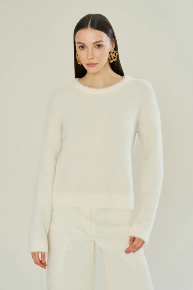 Knitwear<CULT MIA SOFT VANILLA OVERSIZE ICONIC KNIT White