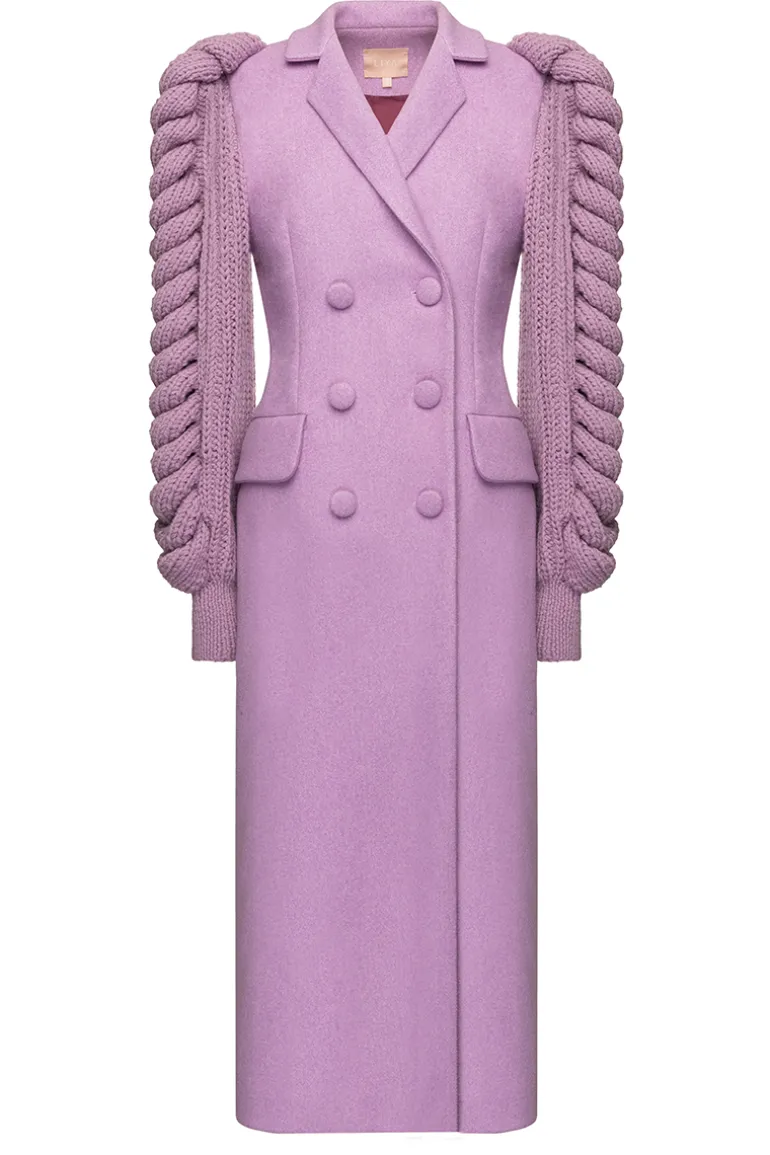Coats<CULT MIA STATEMENT SLEEVES COAT IN Lilac