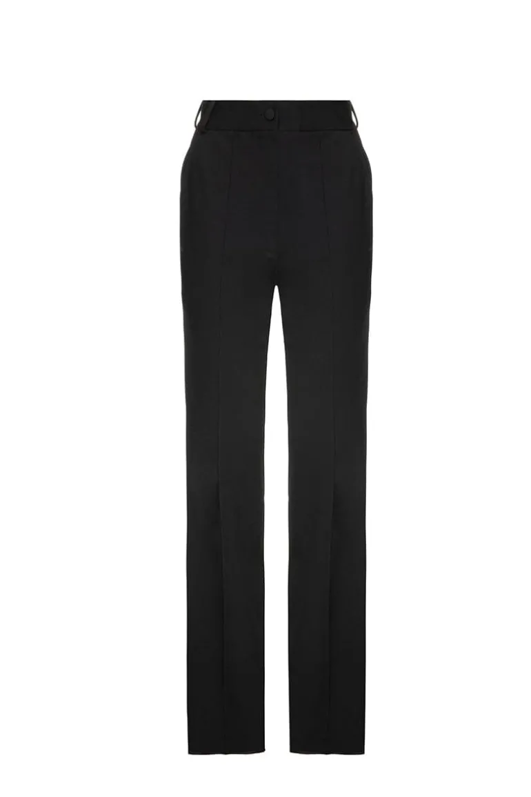 Pants<CULT MIA STRAIGHT SUIT PANTS Black