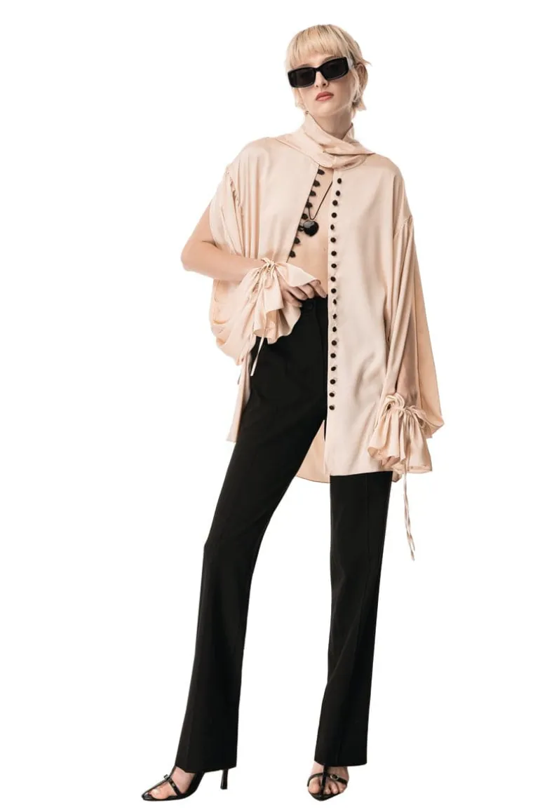 Pants<CULT MIA STRAIGHT SUIT PANTS Black