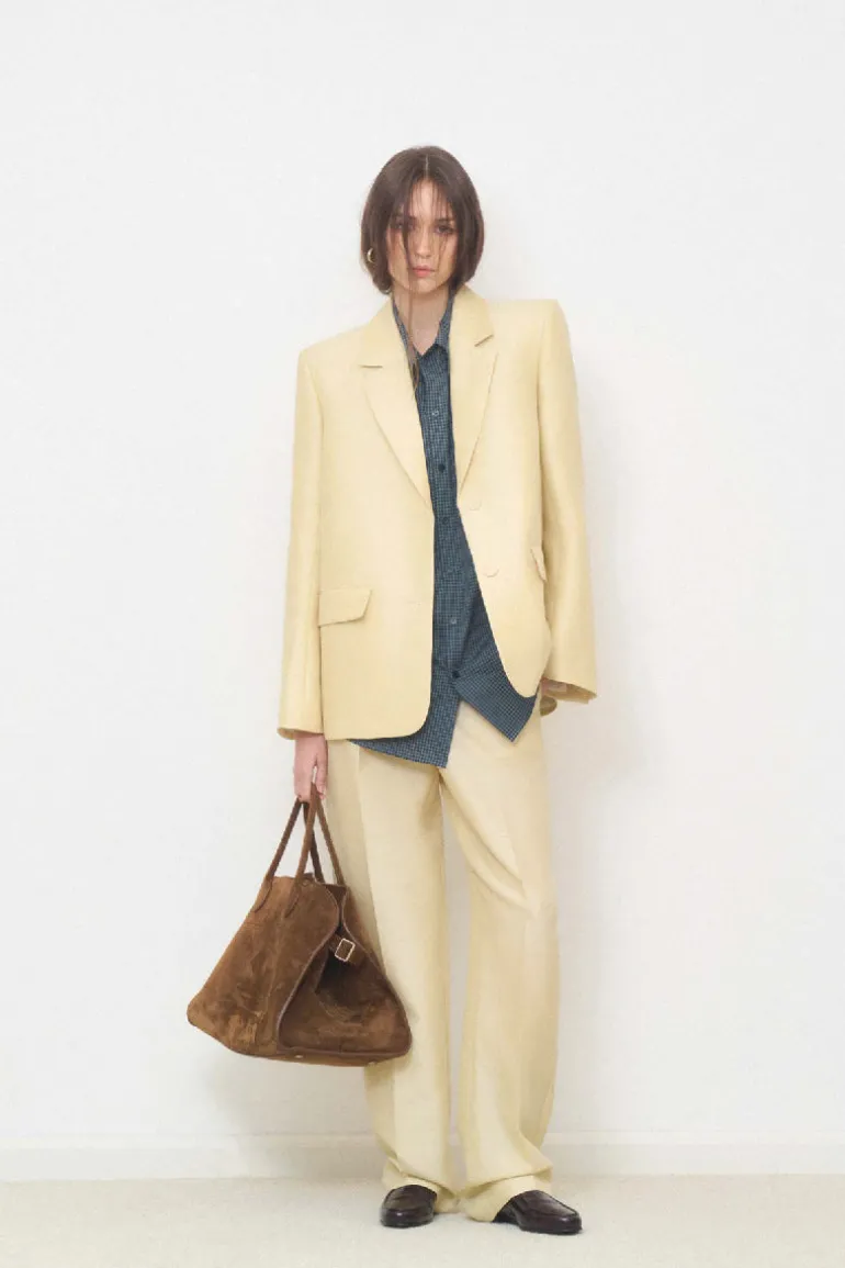 Pants<CULT MIA STRAIGHT-LEG PANTS WITH FRONT DARTS IN Beige