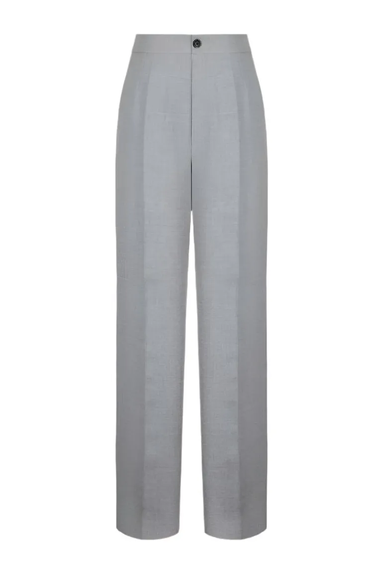 Pants<CULT MIA STRAIGHT-LEG PANTS WITH FRONT DARTS IN Gray