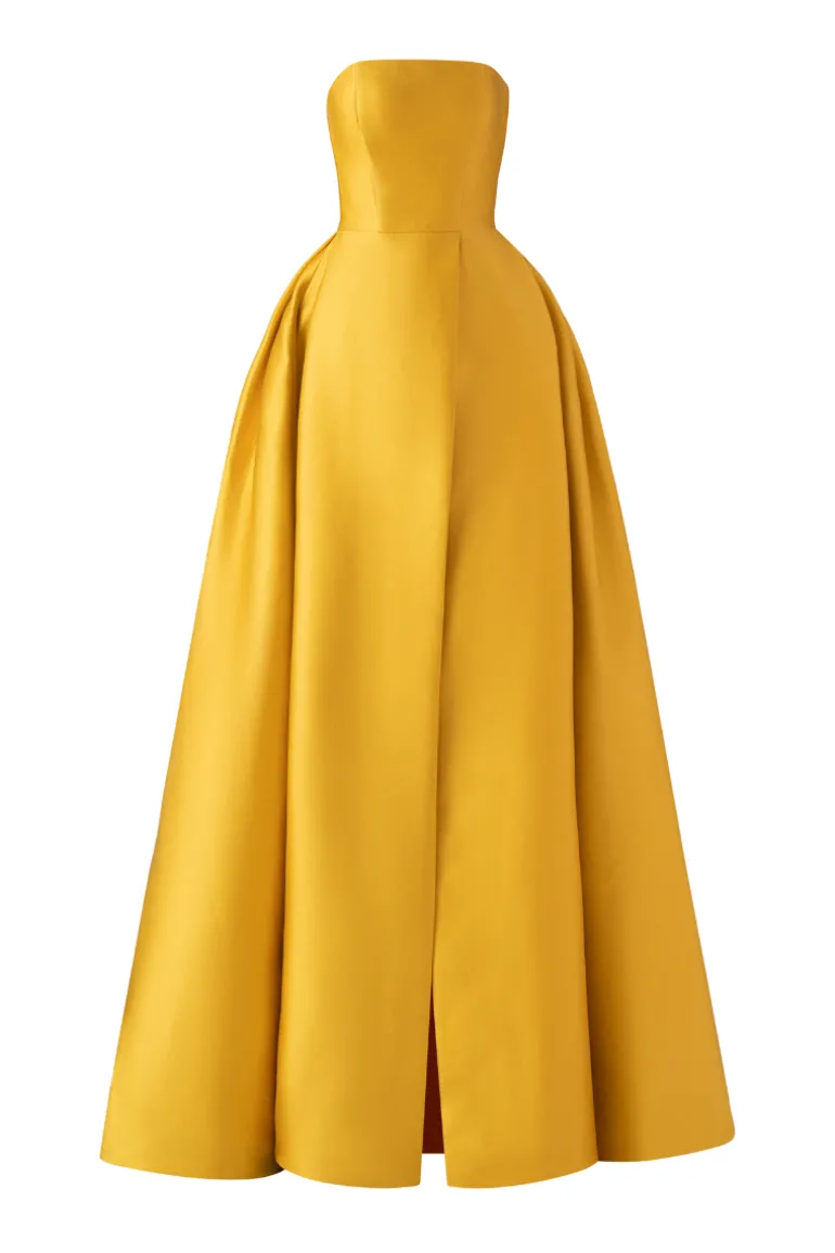 Dresses | Gowns<CULT MIA STRAPLESS A-LINE FULL DRESS Yellow