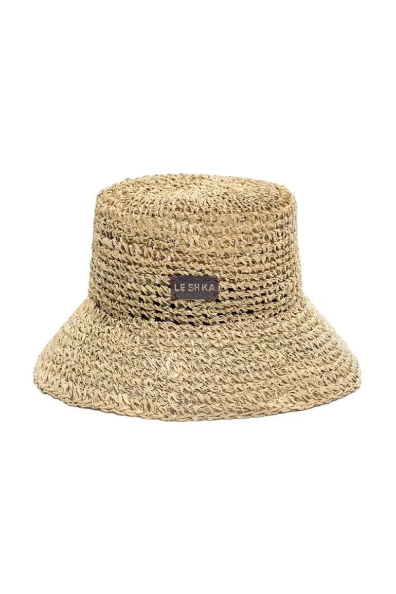 Hats<CULT MIA STRAW BUCKET HAT VOL2 Beige/Gray/Green